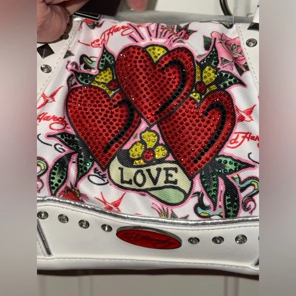 Stylish White and Red Women's Bag - Picture 10 of 11